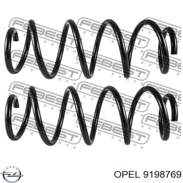 9198769 Opel пружина передняя