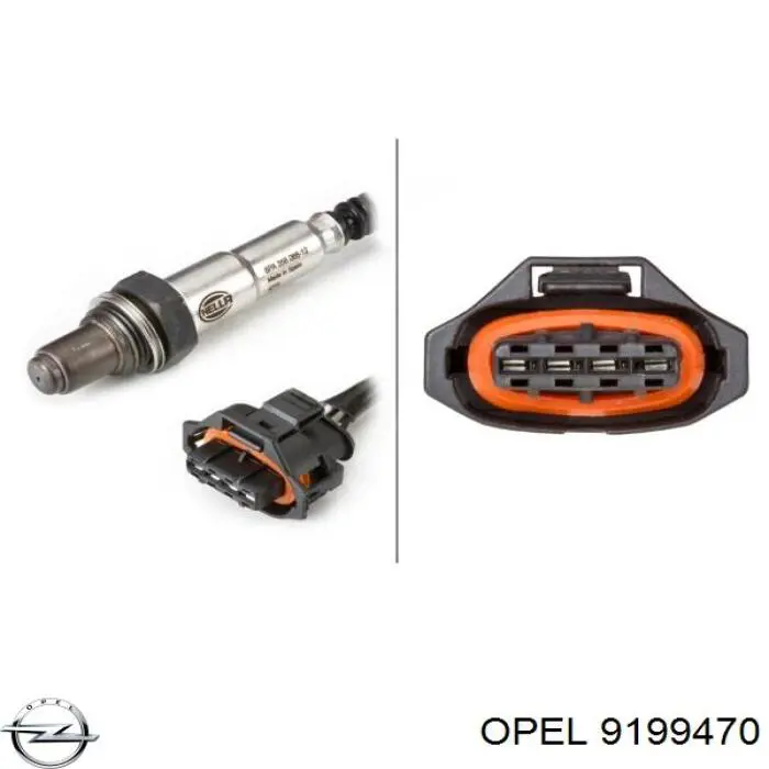 9199470 Opel лямбда-зонд, датчик кислорода после катализатора