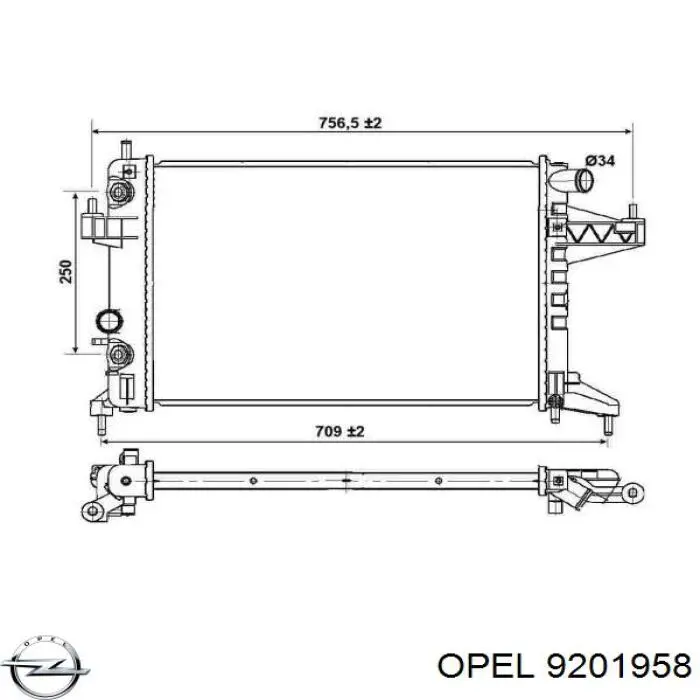 Радиатор охлаждения двигателя Opel 9201958 цена, от 107.10 USD