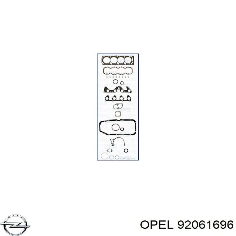 Комплект прокладок двигателя 92061696 Opel