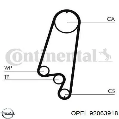 Ремень ГРМ 92063918 Opel