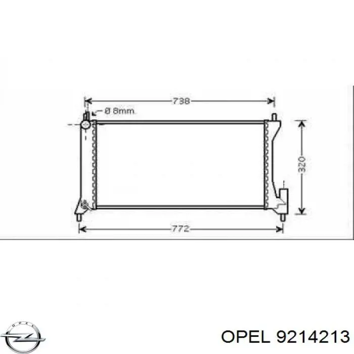 Радиатор 9214213 Opel