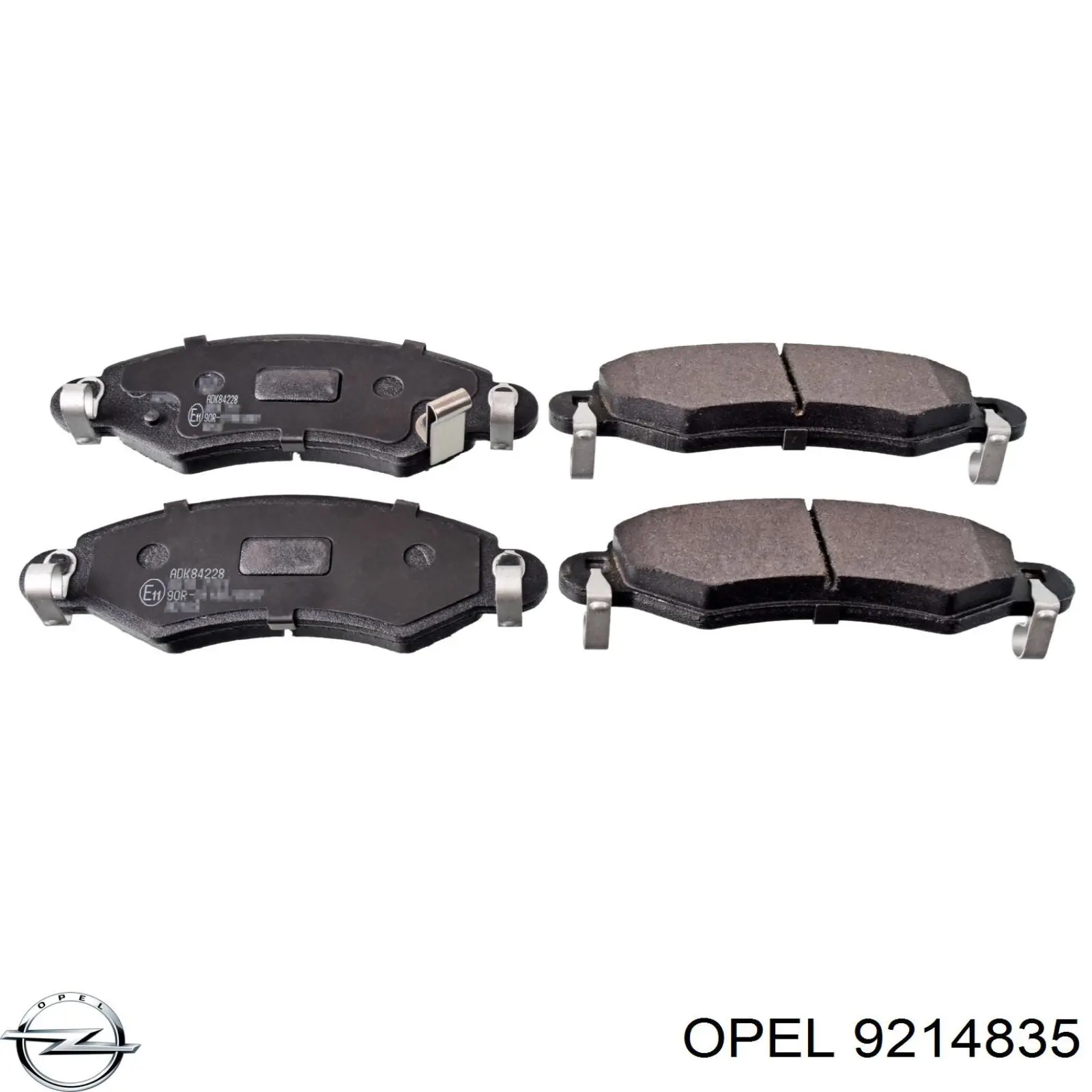 9214835 Opel передние тормозные колодки