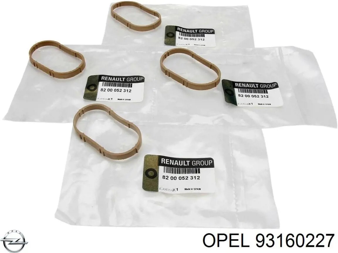 Прокладка впускного коллектора 93160227 Opel