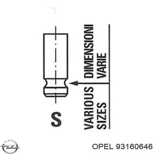 Выпускной клапан 93160646 Opel