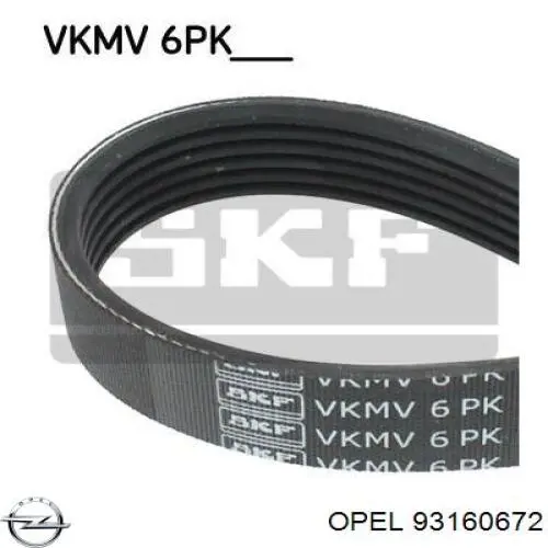 Клиновый ремень Opel 93160672 цена, от 18.94 USD