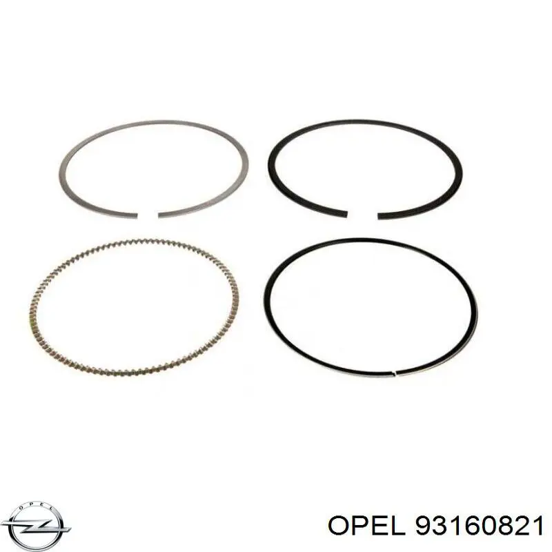 Кольца поршневые на 1 цилиндр, STD. Opel 93160821