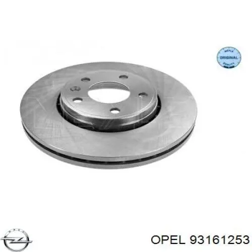 Передние тормозные диски 93161253 Opel