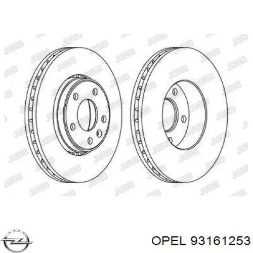 Тормоз дисковый передний Opel 93161253 цена, от 50.62 USD