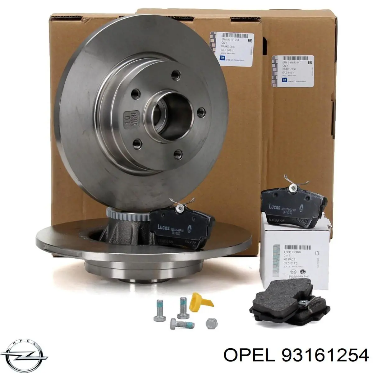 Тормозные диски 93161254 Opel