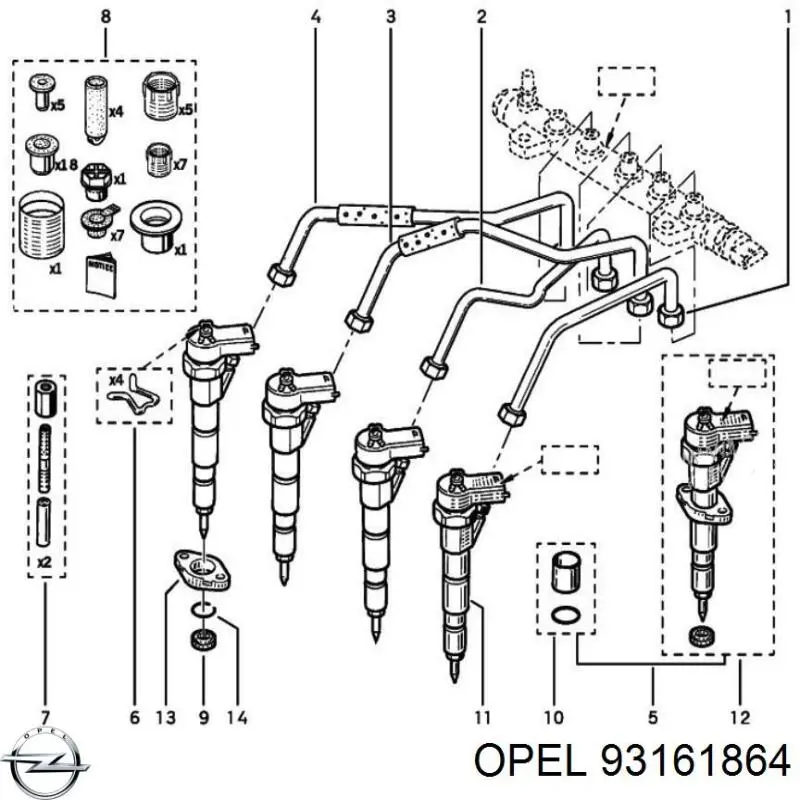 Болт крепления форсунки Opel 93161864 цена, от 38.48 USD