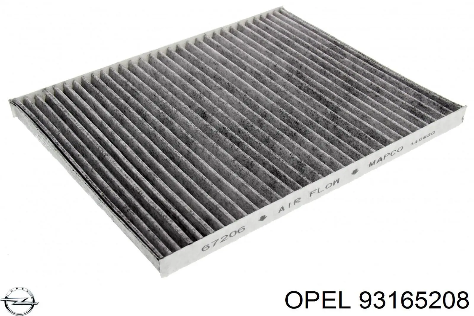 Купить 93165208 Opel Фильтр салона угольный