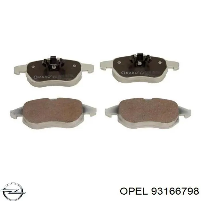 93166798 Opel колодки тормозные передние дисковые