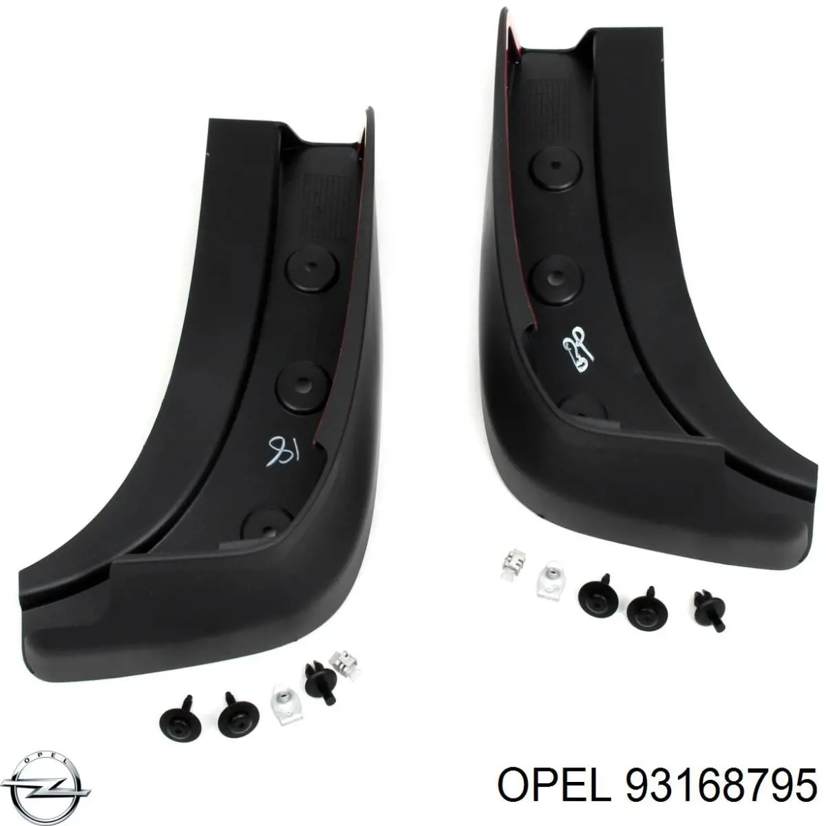 Задние брызговики 93168795 Opel