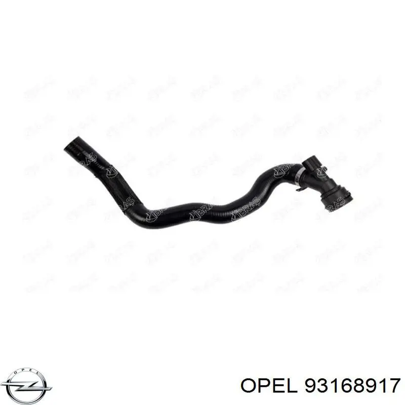93168917 Opel Патрубок радиатора охлаждения нижний