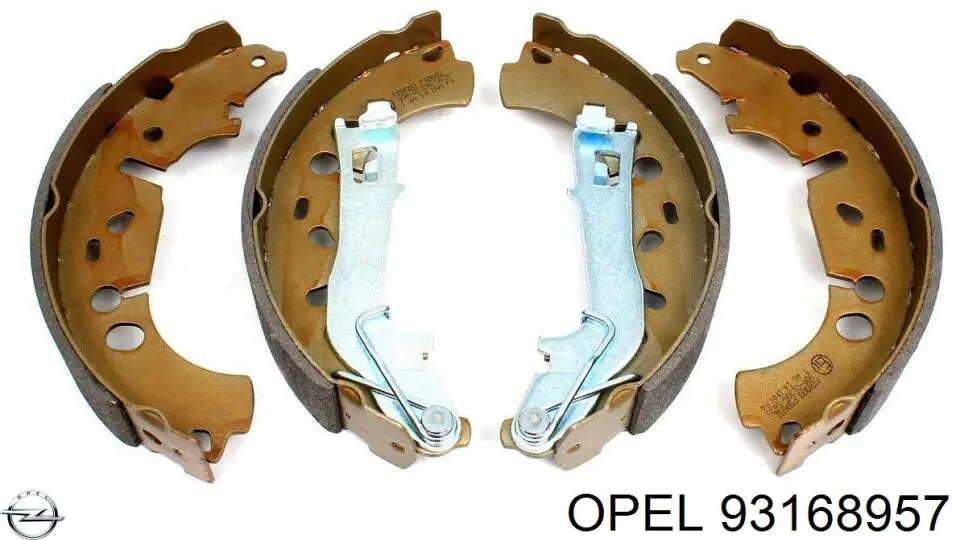 Задние барабанные колодки 93168957 Opel