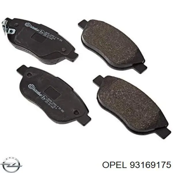Купить 93169175 Opel Колодки тормозные