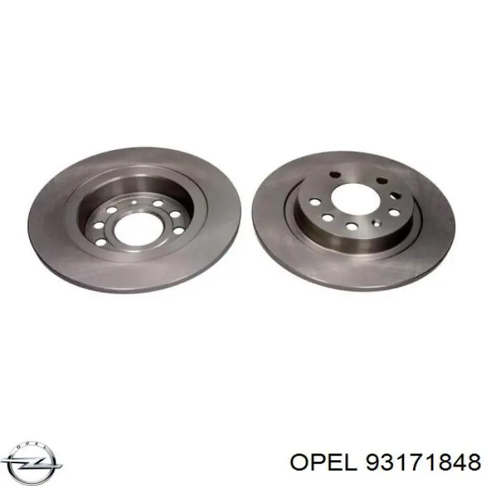 Тормозные диски 93171848 Opel