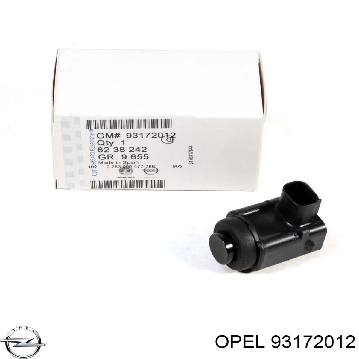 93172012 Opel sensor traseiro de sinalização de estacionamento (sensor de estacionamento)