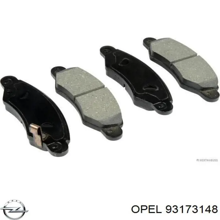 93173148 Opel колодки тормозные передние дисковые
