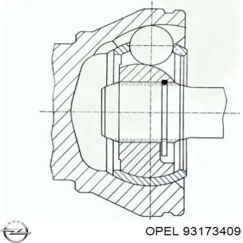 ШРУС наружный передний 93173409 Opel