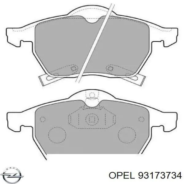 Купить 93173734 Opel Колодки тормозные