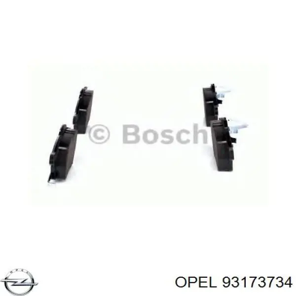 Передние тормозные колодки 93173734 Opel