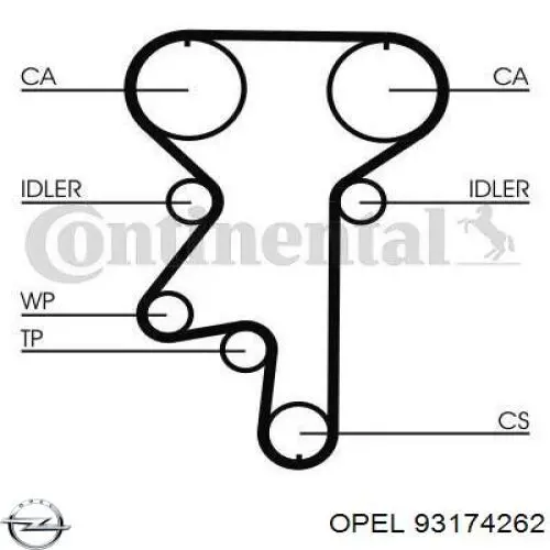 Купить 93174262 Opel Комплект ГРМ