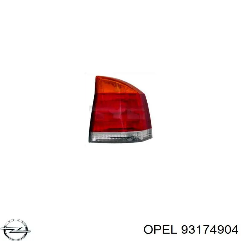 93174904 Opel lanterna traseira direita