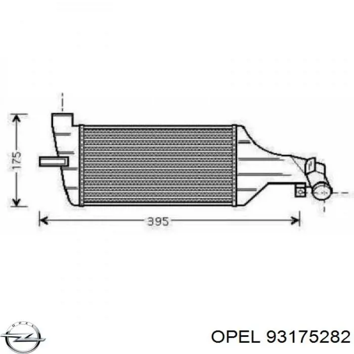 93175282 Opel radiador de intercooler