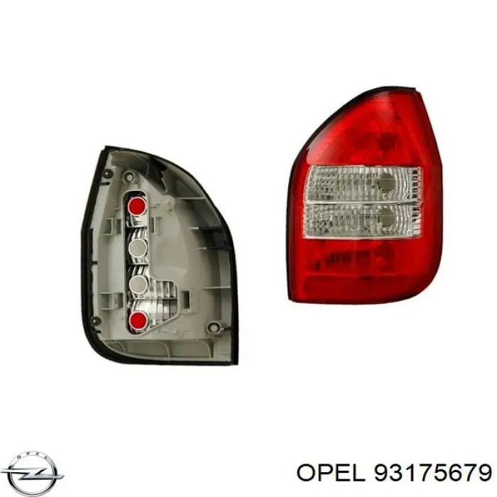 93175679 Opel фонарь задний правый
