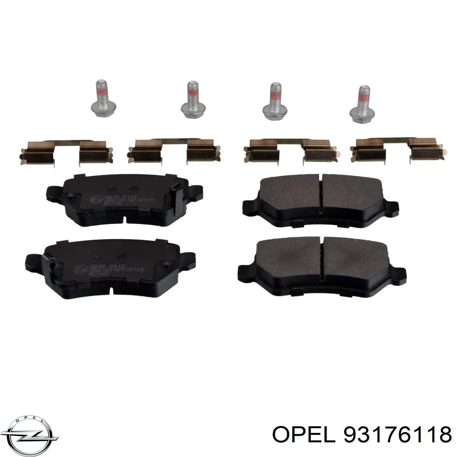 Задние дисковые колодки Opel 93176118