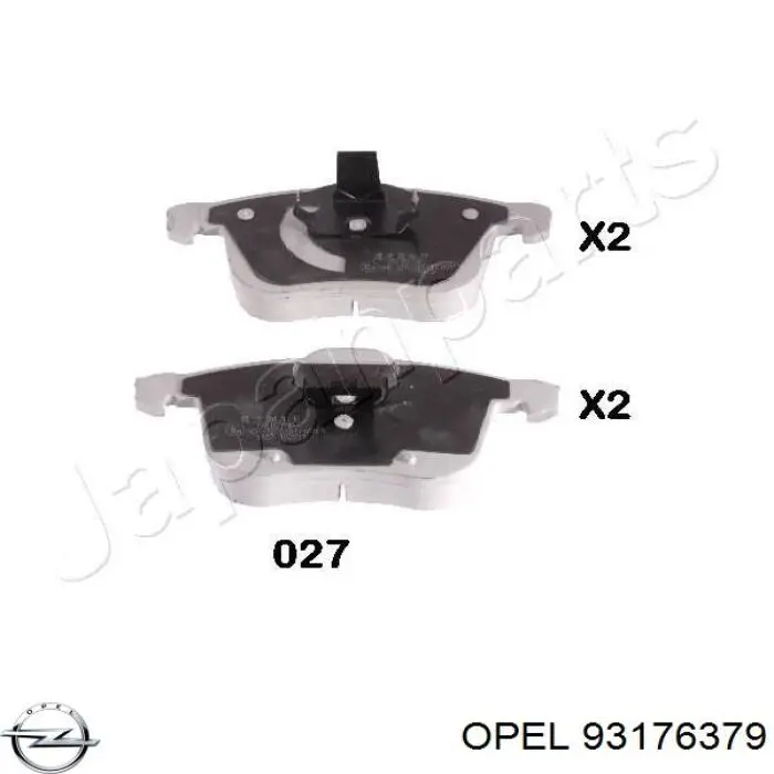93176379 Opel передние тормозные колодки