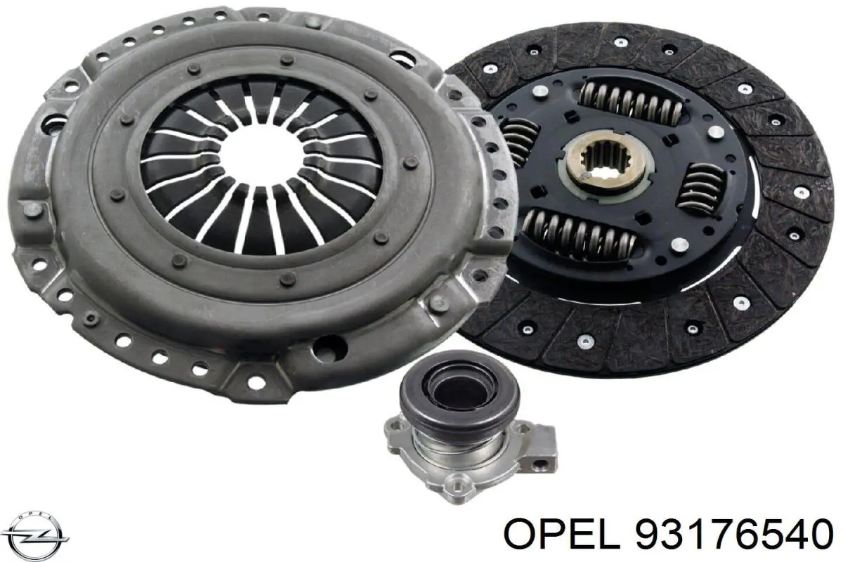 93176540 Opel kit de embraiagem (3 peças)