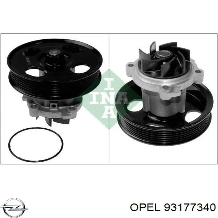 Водяной насос Opel 93177340