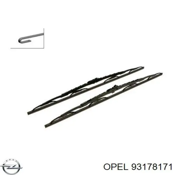 Щетка-дворник лобового стекла, комплект из 2 шт. Opel 93178171
