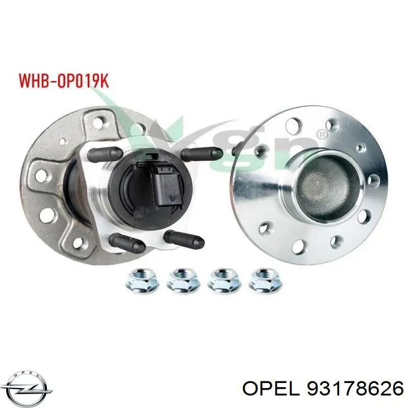 Ступицы задних колес Opel 93178626 цена, от 77.70 USD