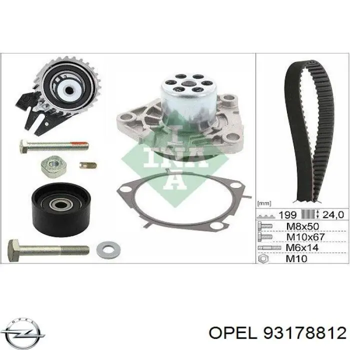 Купить 93178812 Opel Ремень газораспределительного механизма