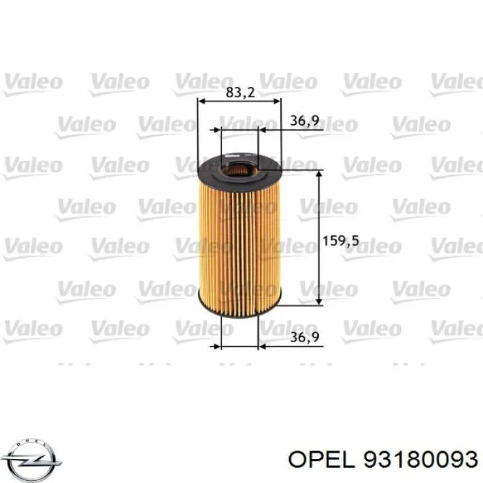 93180093 Opel масляный фильтр