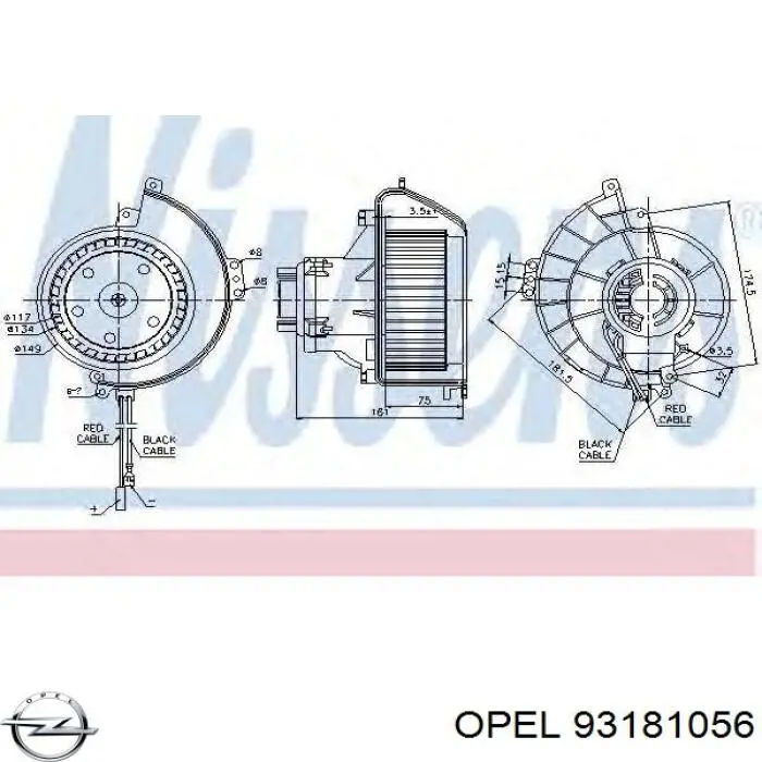 93181056 Opel вентилятор печки