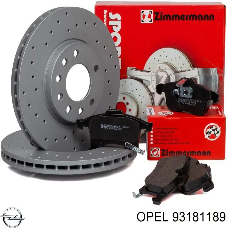 Тормозные колодки Opel 93181189