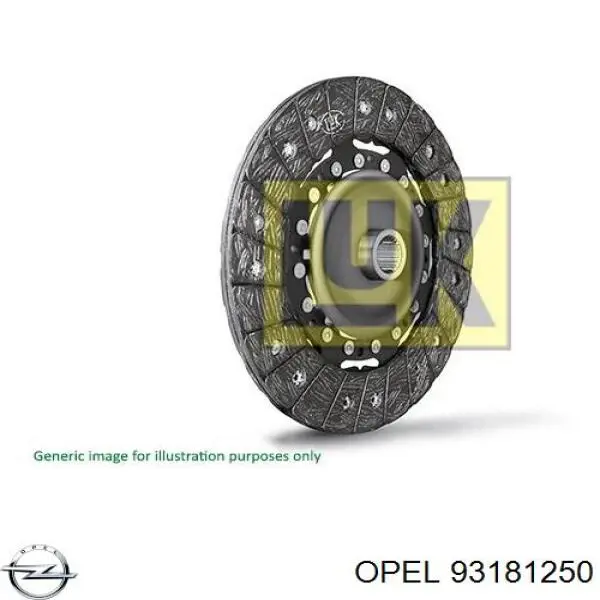 93181250 Opel диск сцепления