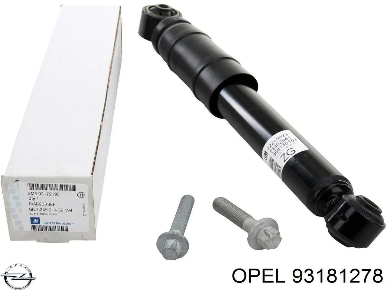 93181278 Opel Амортизаторы задние