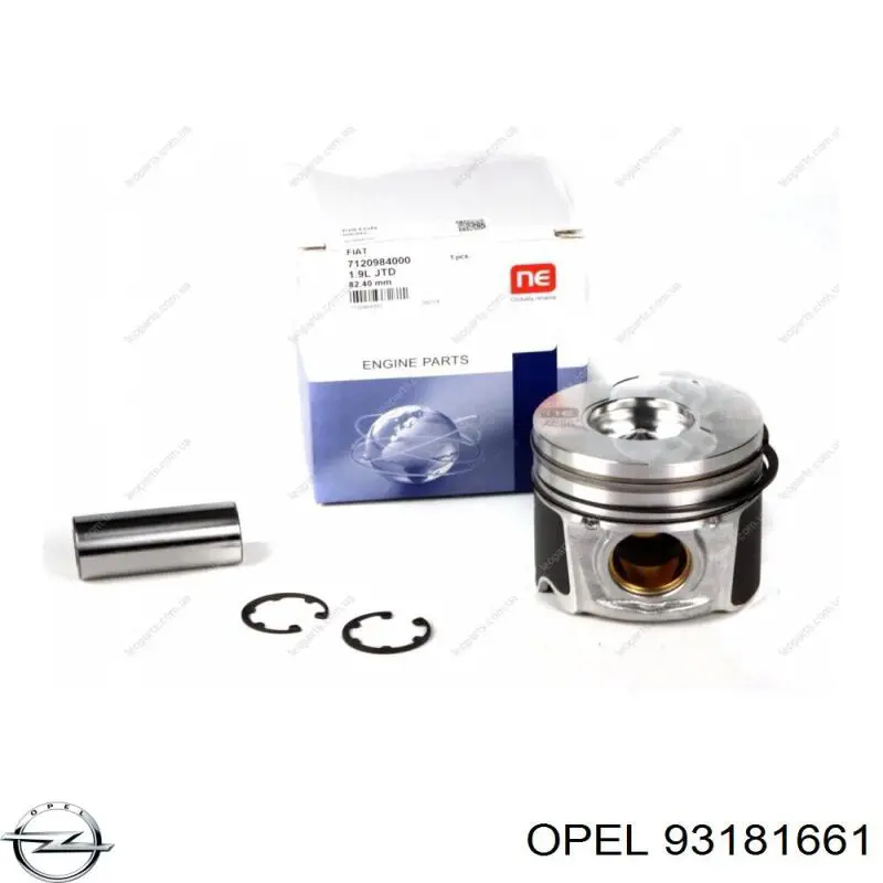 Поршень в комплекте на 1 цилиндр, 2-й ремонт (+0,50) Opel 93181661 цена, от 92.51 USD
