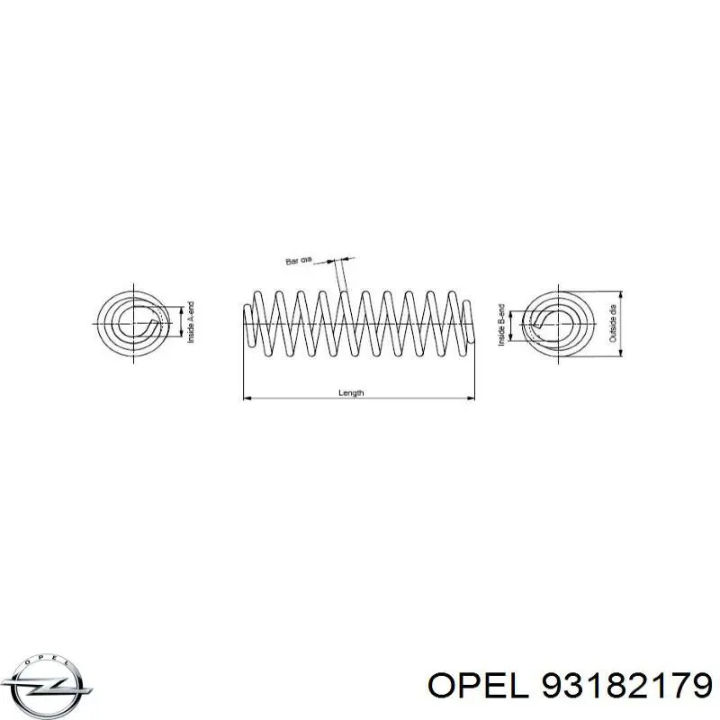 93182179 Opel пружина передняя