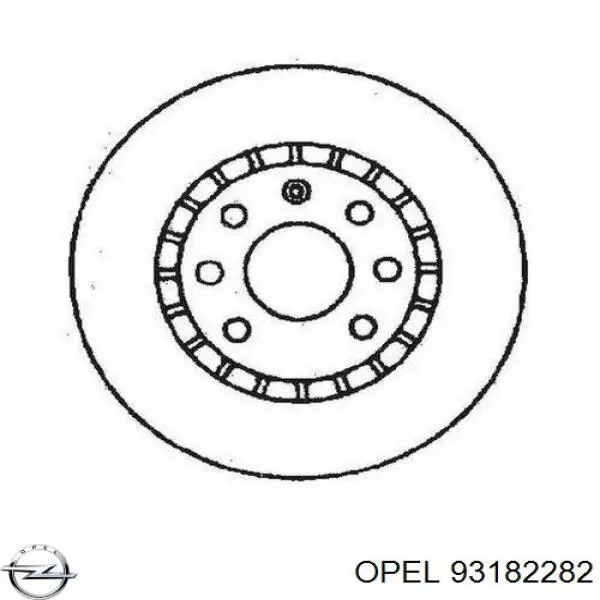 Передние тормозные диски 93182282 Opel