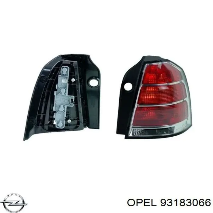 93183066 Opel lanterna traseira direita