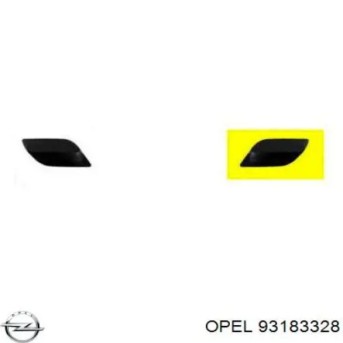 93183328 Opel placa sobreposta do injetor de fluido para lavador da luz dianteira