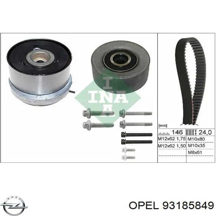ГРМ ремни, комплект Opel 93185849 цена, от 161.17 USD