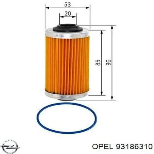 Масляный фильтр 93186310 Opel